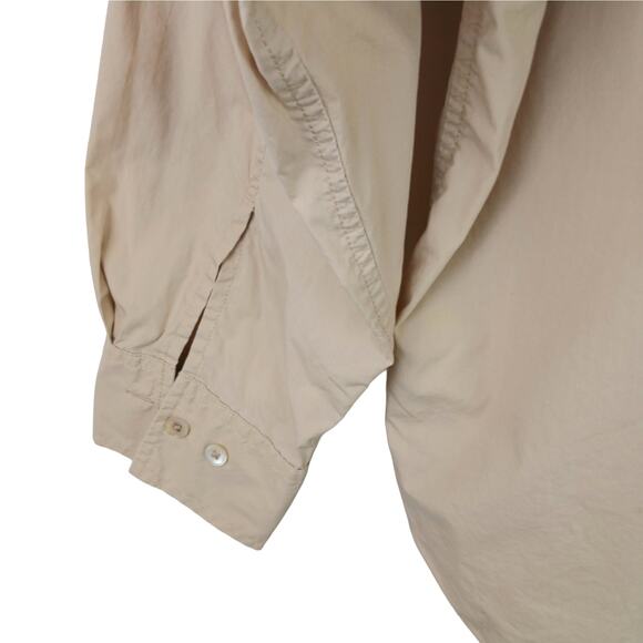 The Group Babaton Women's SZ L 100% Cotton Everyday Button-Up Tan - Picture 4 of 6